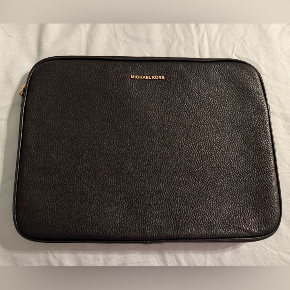 Michael Kors Black Leather Laptop Bag
